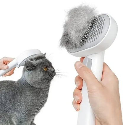 Cat Brush with Release Button for Long or Short Haired Cats - Cat Grooming Brush