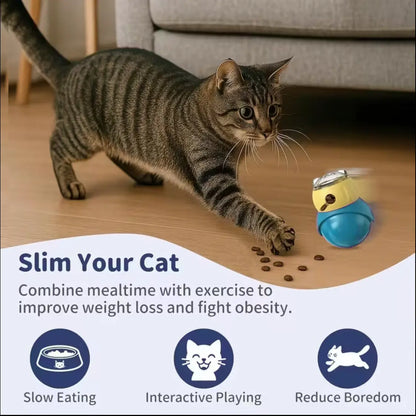 Adjustable Treat-Dispensing Interactive Toy for Cats & Small Dogs - Slow Feeder, Safe Material IQ Training Mental Stimulation Toy, Pet Enrichment Gift for Summervibes Pet Lovers, Treat-Dispensing Interactive Toys