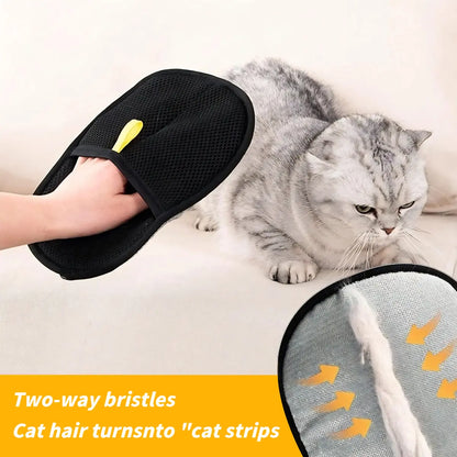 Thickened Pet Hair Removal Glove - Electrostatic Cat Dog Hair Remover Glove, Reusable Magic Brush Pet Hair Remover Tool for Couch, Carpet, and Car Seat