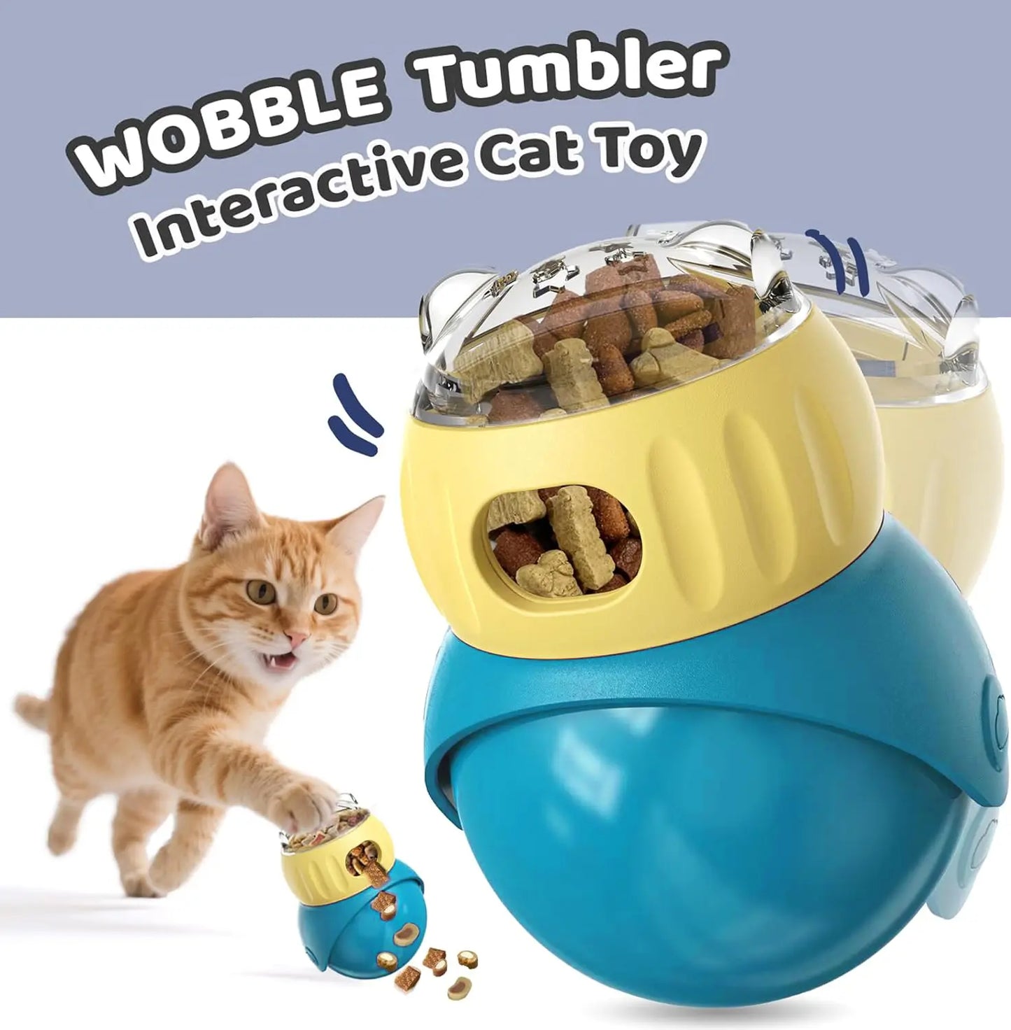 Adjustable Treat-Dispensing Interactive Toy for Cats & Small Dogs - Slow Feeder, Safe Material IQ Training Mental Stimulation Toy, Pet Enrichment Gift for Summervibes Pet Lovers, Treat-Dispensing Interactive Toys