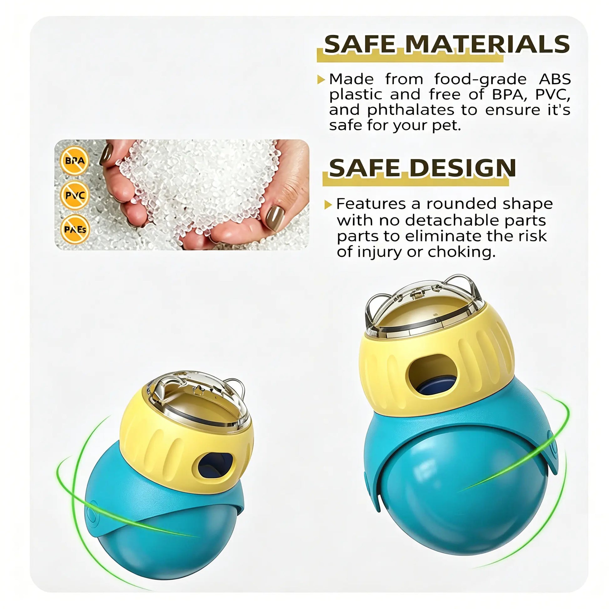 Adjustable Treat-Dispensing Interactive Toy for Cats & Small Dogs - Slow Feeder, Safe Material IQ Training Mental Stimulation Toy, Pet Enrichment Gift for Summervibes Pet Lovers, Treat-Dispensing Interactive Toys