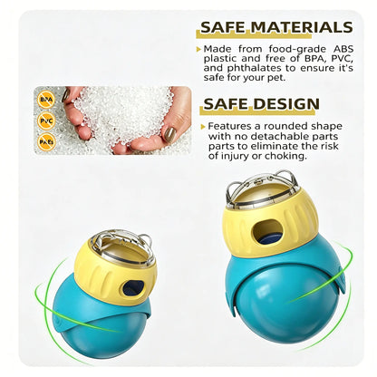 Adjustable Treat-Dispensing Interactive Toy for Cats & Small Dogs - Slow Feeder, Safe Material IQ Training Mental Stimulation Toy, Pet Enrichment Gift for Summervibes Pet Lovers, Treat-Dispensing Interactive Toys