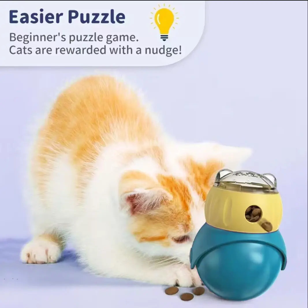 Adjustable Treat-Dispensing Interactive Toy for Cats & Small Dogs - Slow Feeder, Safe Material IQ Training Mental Stimulation Toy, Pet Enrichment Gift for Summervibes Pet Lovers, Treat-Dispensing Interactive Toys
