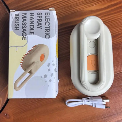 3-in-1 Gentle Pet Steam & Massage Brush — Hydrating De-Shedding Care for Cats & Dogs