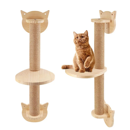 Wooden DIY Cat Scratching Post, Cat Climbing Frame for Indoor Cat, Cat Furniture Cat Supplies