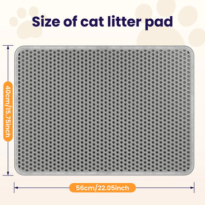 Soft Leakproof EVA Cat Litter Mat with Double-Layer Honeycomb Design for Easy Cleaning and Floor Protection