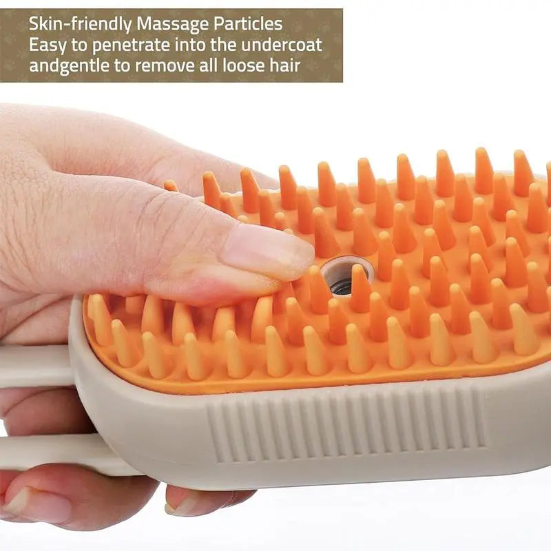 3-in-1 Gentle Pet Steam & Massage Brush — Hydrating De-Shedding Care for Cats & Dogs