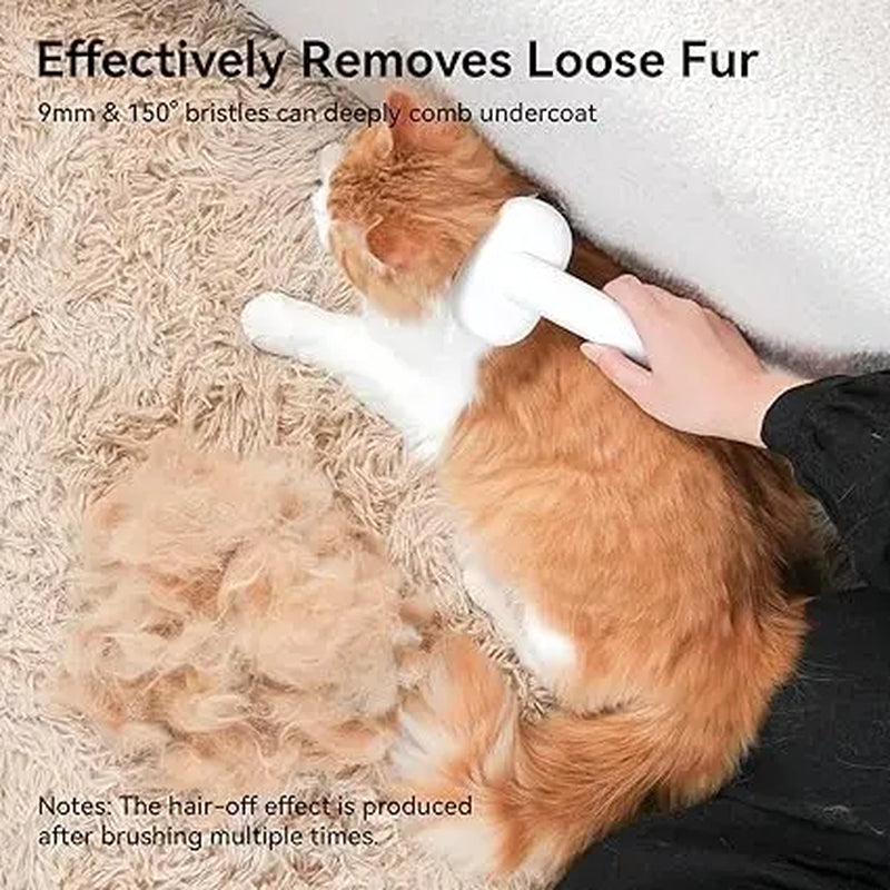 Cat Brush with Release Button for Long or Short Haired Cats - Cat Grooming Brush