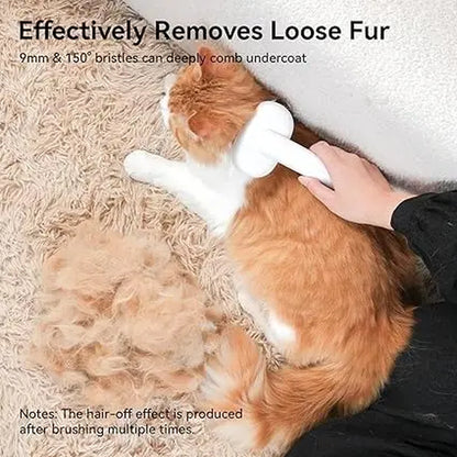 Cat Brush with Release Button for Long or Short Haired Cats - Cat Grooming Brush
